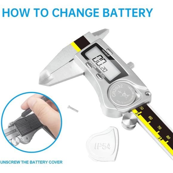 Digital Caliper Measuring Tool,  6" IP54 Waterproof Protection Stainless Steel - Picture 6 of 6